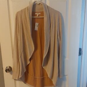 Maurices Tan Open Front Cardigan NWT